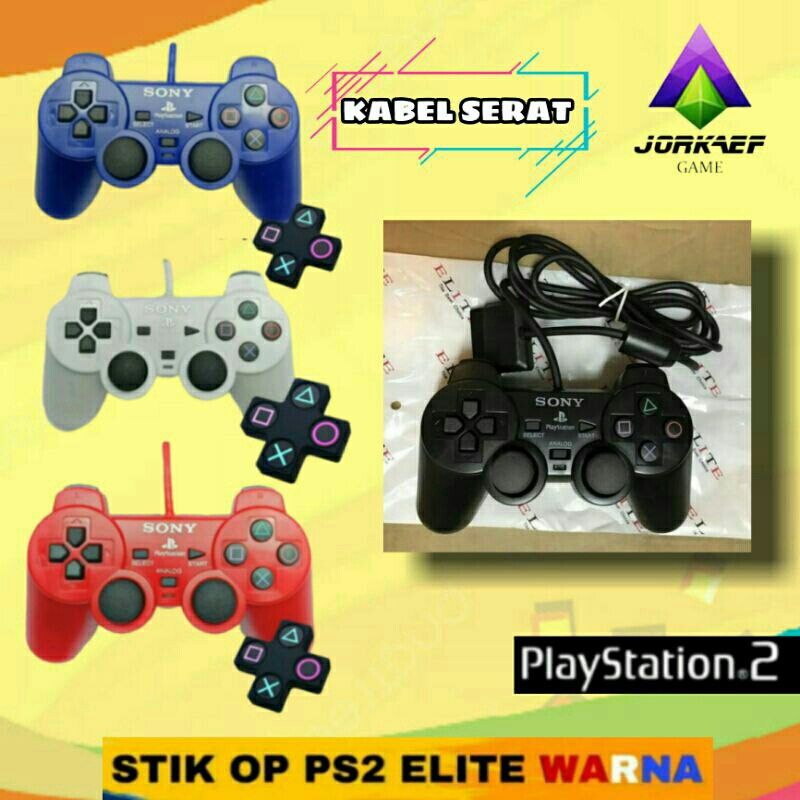 STIK OP PS2 ELITE ORIGINAL PABRIK HITAM