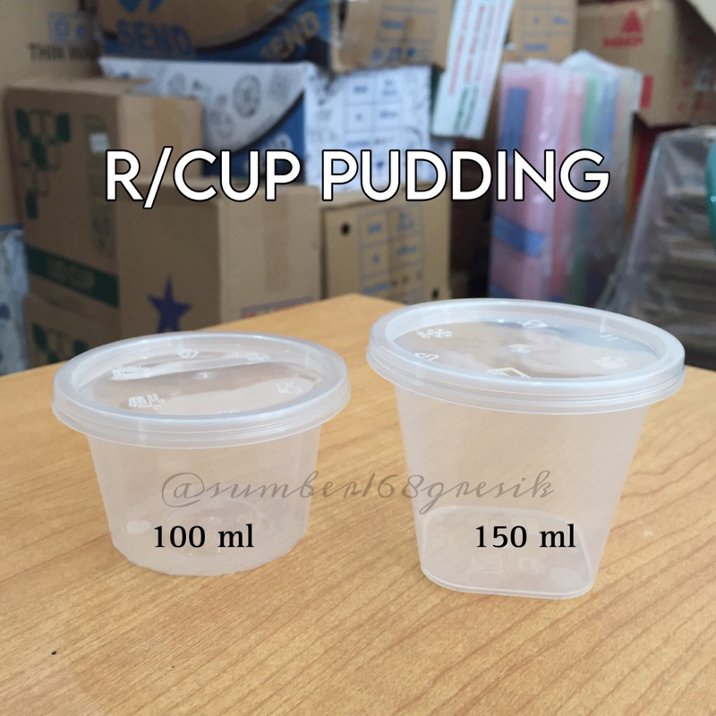 [1pack=25pcs] CUP PUDING 100ml 150ml DM | THINWALL ROUND CUP 100ml 150ml DM | TEMPAT PUDING | ROUNDCUP 100ml | ROUNDCUP 150ml