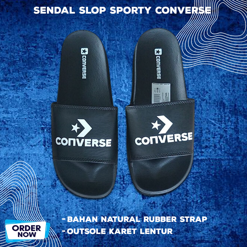 Sandal Pria Slop Sendal Sepatu Slip On Selop Karet Casual Remaja Distro Santai Laki Keren Flipper Ja