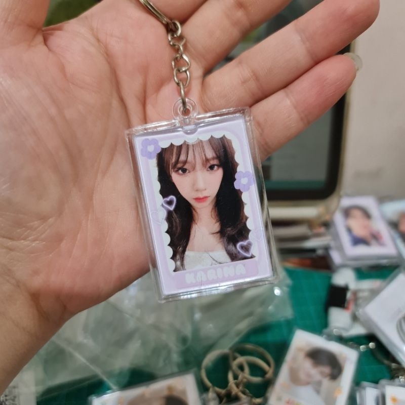 AESPA SELCA GC CLEAR ACRYLIC KEYCHAIN GANTUNGAN KUNCI AKRILIK