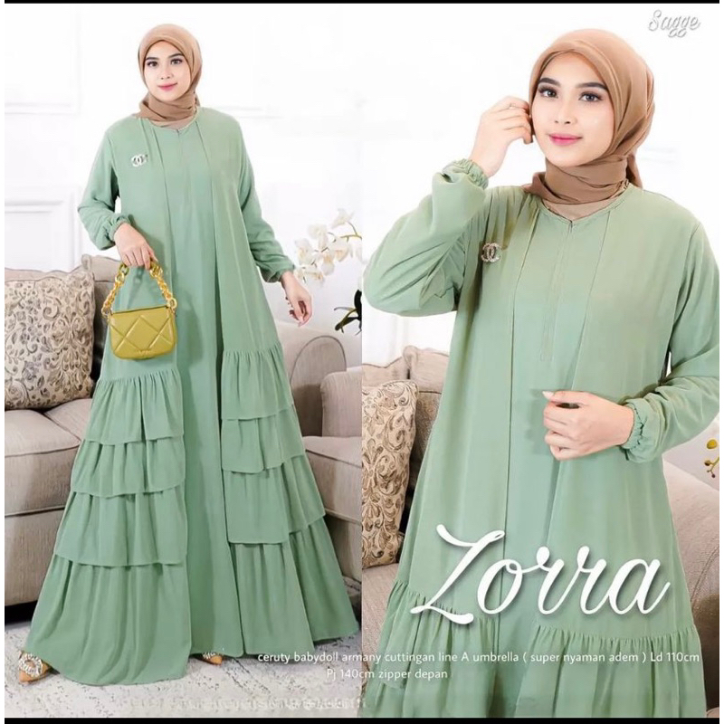 ZORA DRES - DRES CANTIK ELEGANT - GAMIS WANITA -  NEW MODEL - PAKAIAN WANITA - BISA COD