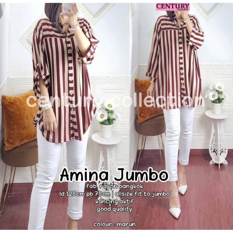 BAJU ATASAN WANITA JUMBO BIG SIZE OVERSIZE XXXL LD 128 PB 78 TERMURAH/BLOUSE KEMEJA TUNIK RAYON BANG