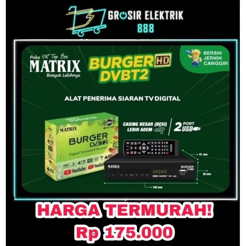 Set Top Box STB DVBT2 MATRIX BURGER