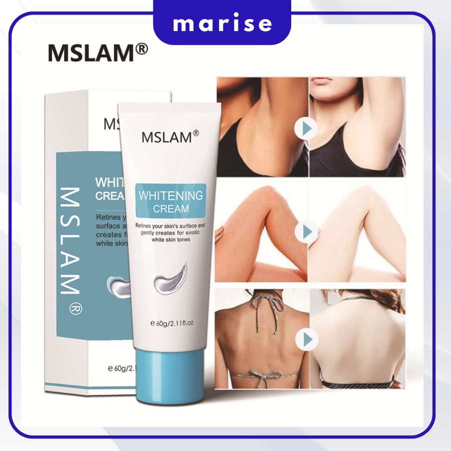 MSLAM WHITENING CREAM / Krim Pemutih Ketiak dan Selangkangan Hitam | Underarm Cream Untuk Area Lipat
