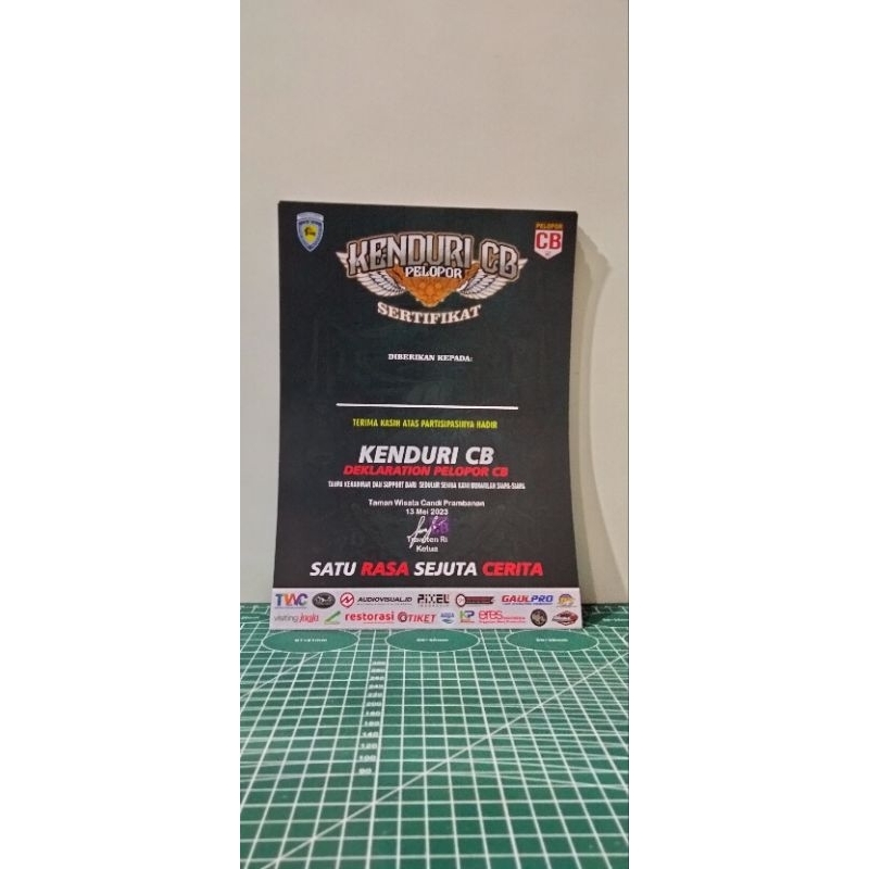 piagam/sertifikat acara cb
