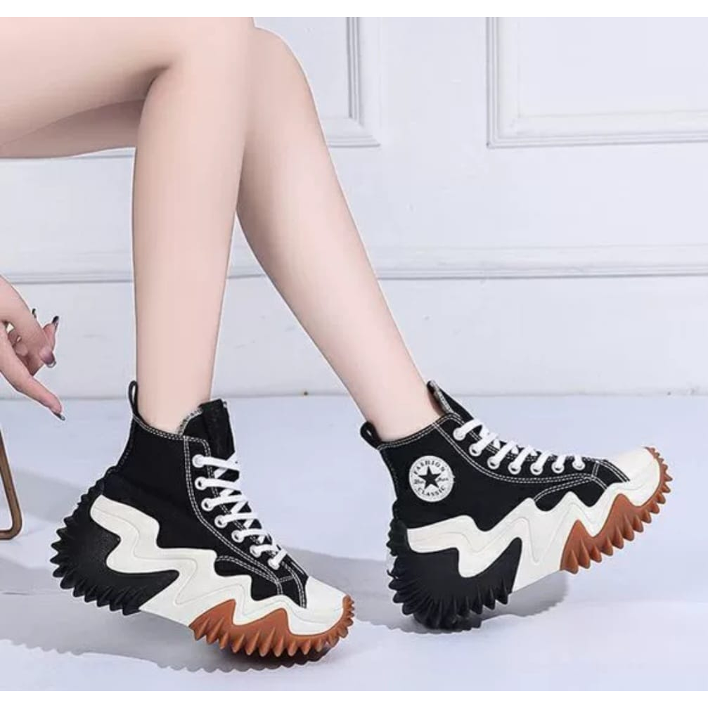 Sepatu Sneakers Tinngi Wanita Quintina Fashion AS182