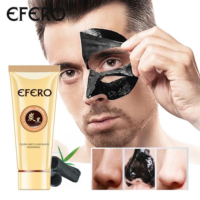 EFERO Masker Komedo Bamboo Charcoal Blackhead Remover Mask Peel Off Mask Masker Wajah Hidung Pembersih Komedo 60g