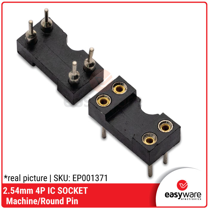 IC SOCKET 4 PIN BULAT 4PIN IC SOCKET BULAT 2.54MM SOCKET IC