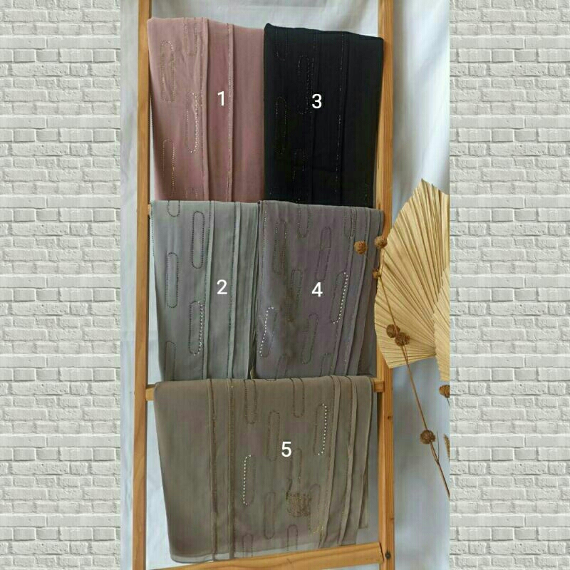 Hijab Pashmina Ceruty Dubai Fancy Import Premium Shawl Scarf Pasmina Party Mewah Elegant