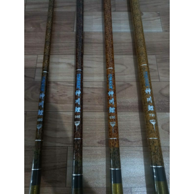 Promo Tegek Pancing Oregon Batik 360 / 450 / 540 / 630 / 720 (Bonus Kail) Diskon Murah