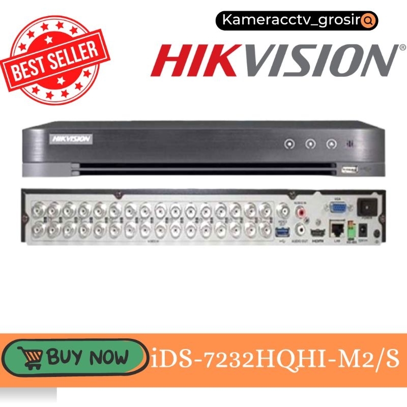 DVR HIKVISION 32-CH iDS-7232HQHI-M2/S TURBO HD SUPPORT CAMERA AUDIO