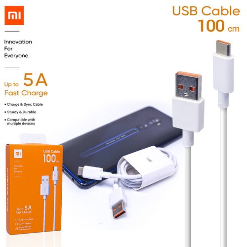 KABEL DATA XIAOMI TURBO CHARGE TYPE C ORIGINAL 5A FAST CHARGING