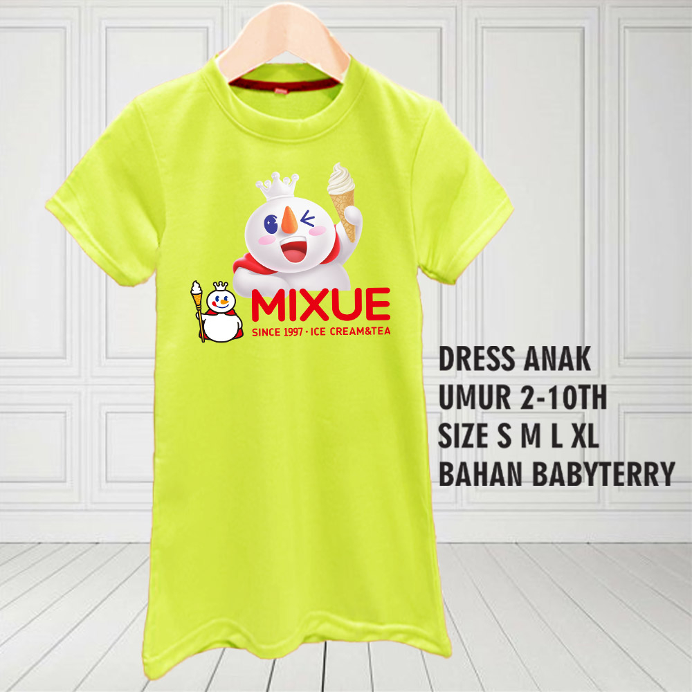 DRESS ANAK 2-10TH BAHAN BABYTERY BERKUALITAS GAMBAR MIXUE 1