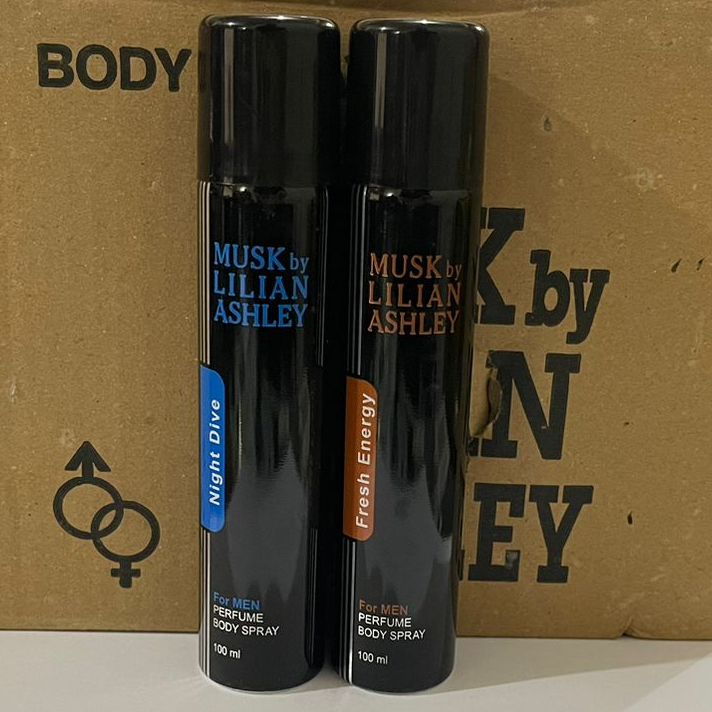 Musk By Lilian Ashley Body Spray Men 100ml - Deodorant Pria