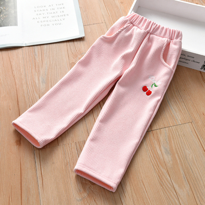 VS - CELANA PANJANG ANAK PEREMPUAN JOGGER CHERRY ANAK RIB PINGGANG KARET ANAK CEWE