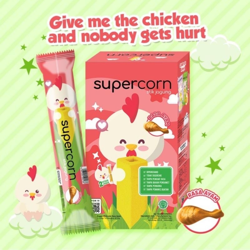 Supercorn Stick Jagung Cemilan Anak Non MSG