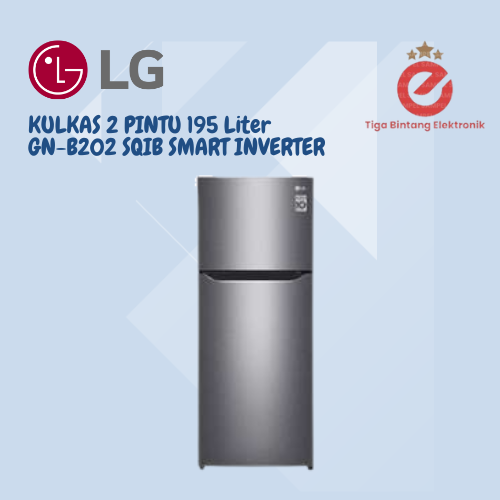 Kulkas 2 Pintu LG GN-B 202 SQIB (195 Liter) Smart Inverter