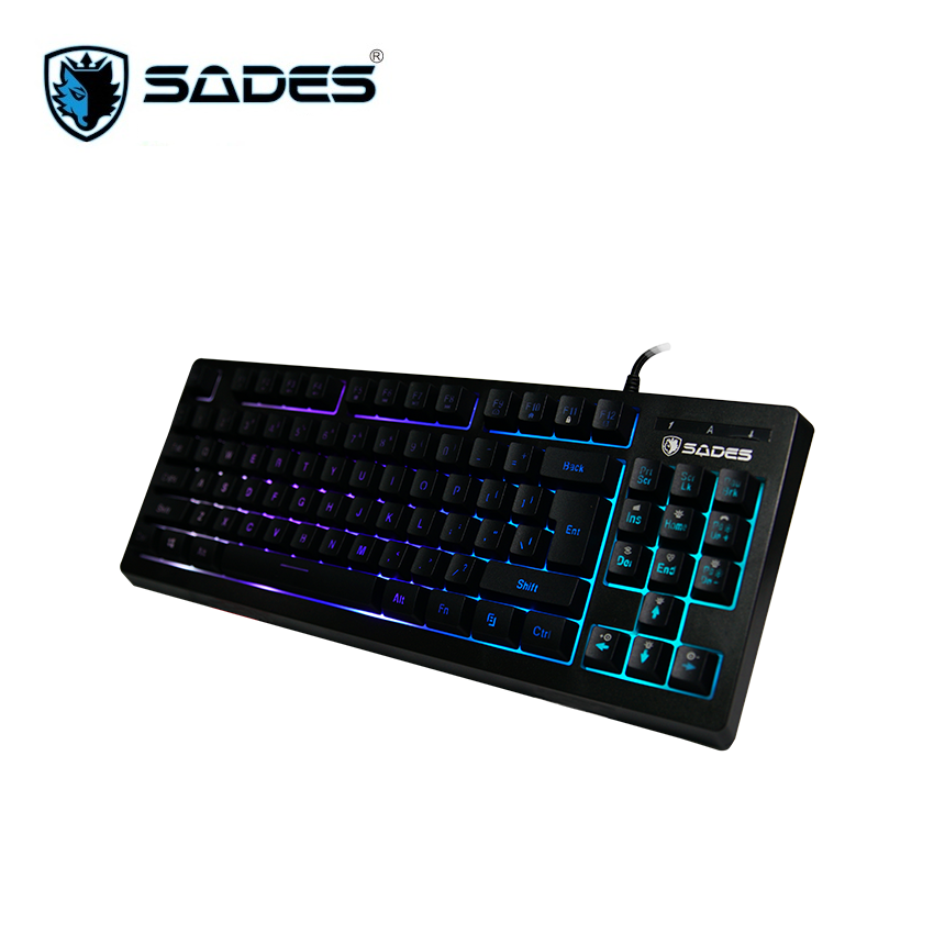 Sades Keyboard Gaming TKL Membrane Sabre RGB Backlight