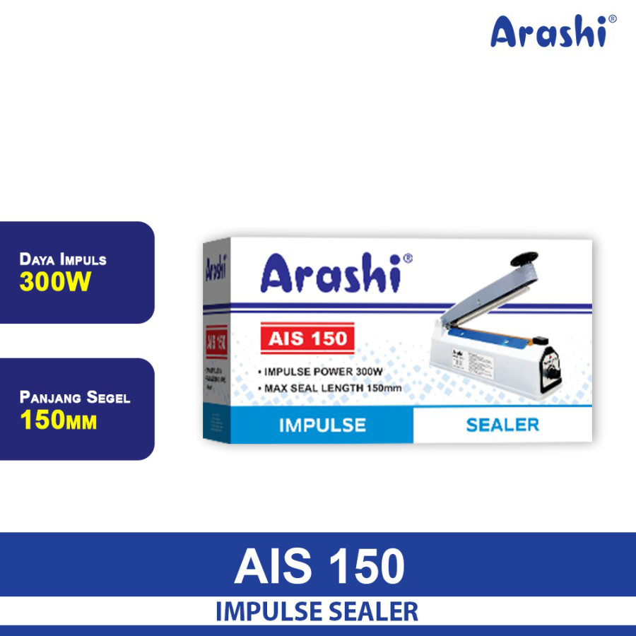 Arashi AIS 150 Impulse Sealer Alat Press Plastik 15cm Original