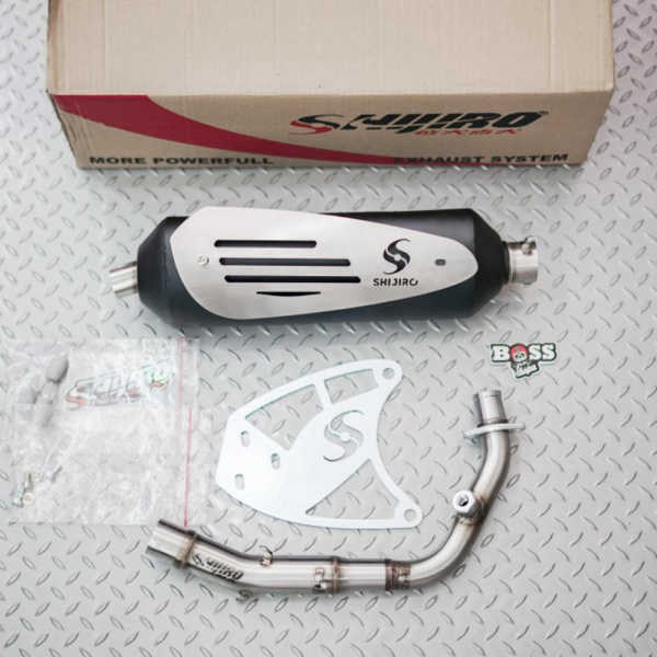 {Sparepart} Knalpot Shijiro Standar Racing Vespa Sprint Primavera S LX LXV - 38mm 2V Berkualitas