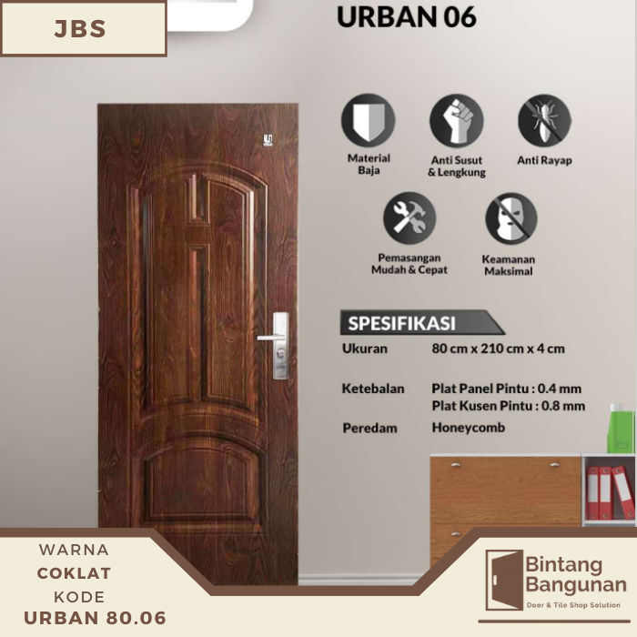 Pintu Kamar | Pintu Rumah Baja JBS - URBAN 06
