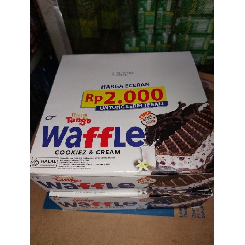 Tango Waffle CHOCO HAZELNUT 1 box isi 12 x 25 gram ECERAN 2000