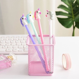 

pulpen unicorn bolpoin sekolah anak pulpen karakter gambar lucu hitam