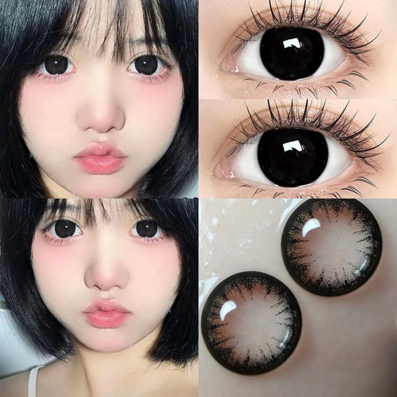 SOFTLENS BIG EYES BLACK COLORED LENSES 14.5mm-big eyes black14.5