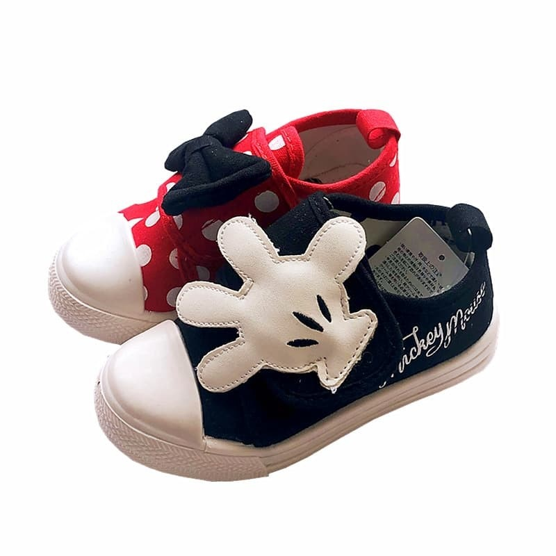 Sepatu Anak Laki dan Perempuan Bahan Kanvas Mickey Minnie
