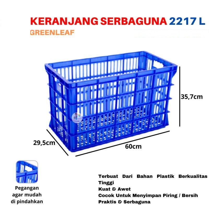 GREEN LEAF GREENLEAF 2217 L KERANJANG PIRING INDUSTRI CONTAINER LOBANG