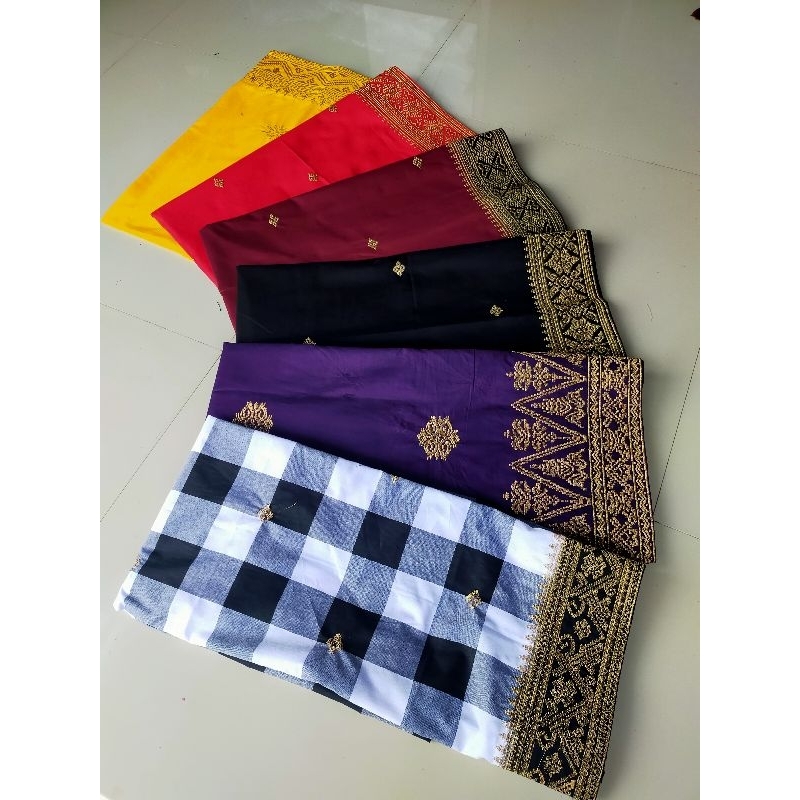 Saput bordir Merah Saput Kuning, Saput Hitam, Saput Poleng