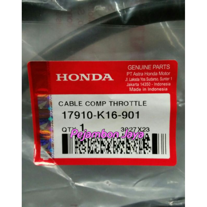 17910K16901 CABLE COMP THROTTLE