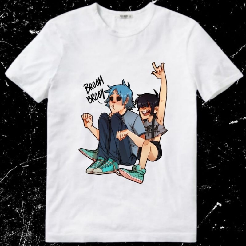 Baju Kaos Tshirt Pria Laki Cowok UnisexBand Gorillaz Gorilaz D-Sides G-Sides G Collection The Now No