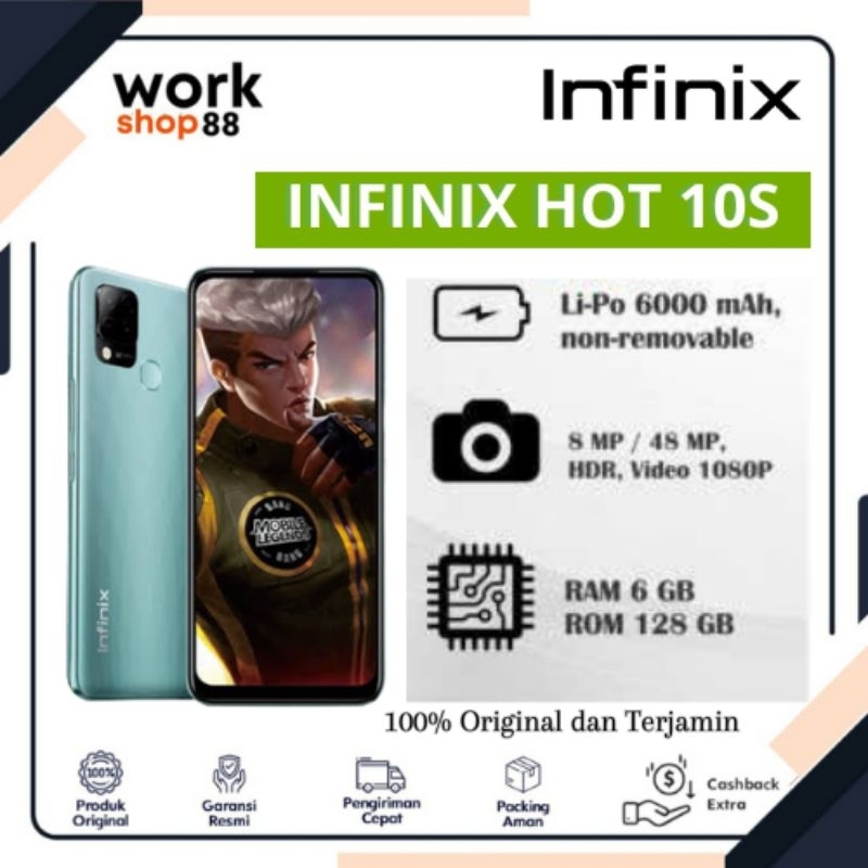 Second INFINIX HOT 10S (6GB/128GB) Fullset No Minus Ex Garansi Resmi