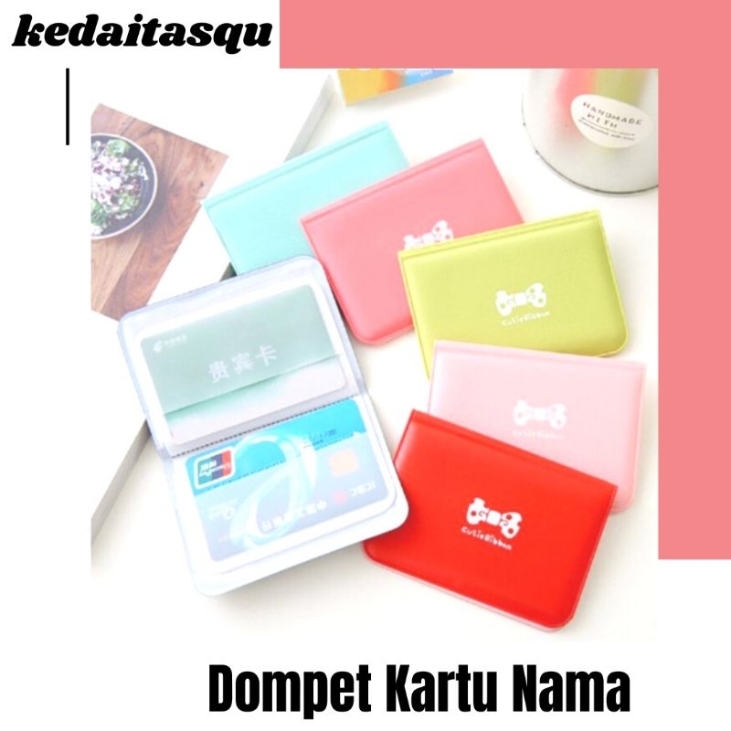 Dompet Kartu Nama Motif Polos Mini | Penyimpan kartu nama