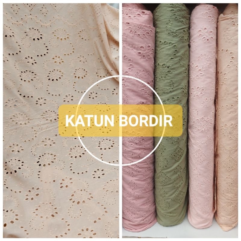 KATUN BORDIR JEPANG PREMIUM/BAHAN KAIN KATUN BORDIR JEPANG/KATUN JEPANG BORDIR/