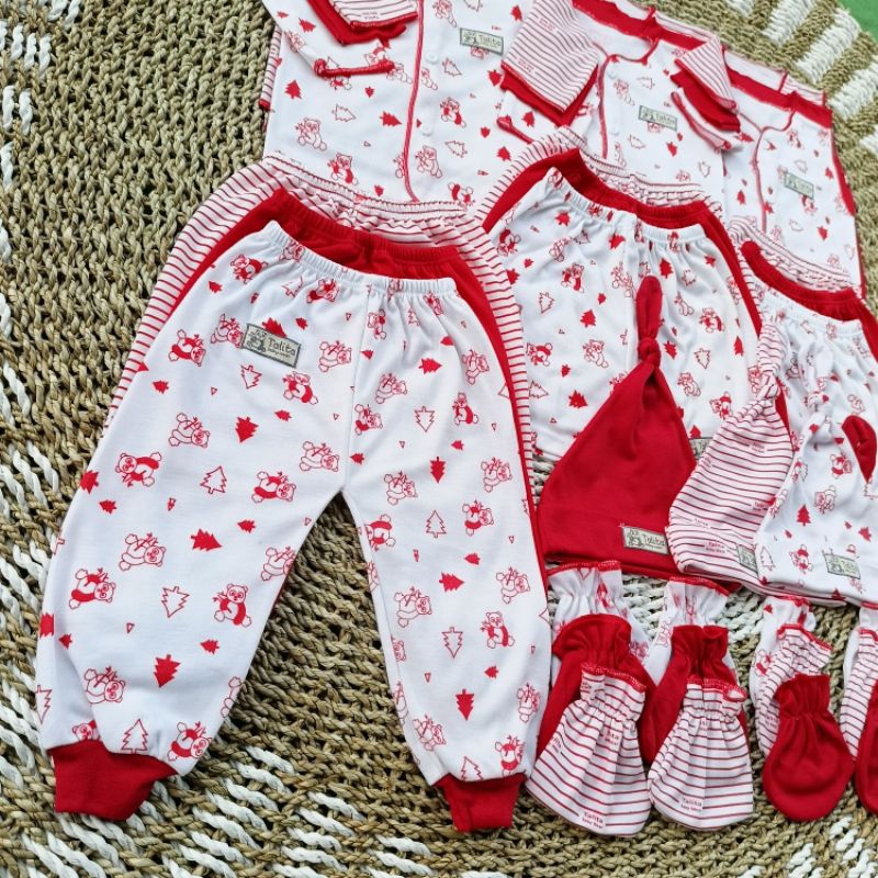 27 PCS Paket Hemat Baju Bayi Baru Lahir Paket Newborn Seri Merah talitababywear