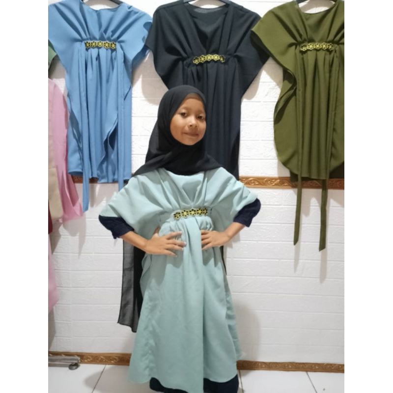 Kaftan Anak Perempuan Umur 8 9 Tahun Baju Muslim Dress Pesta Dres Idul Fitri Ank Gamis Lebaran Anak 