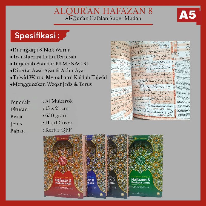 AL-QUR'AN HAFAZAN 8  PERKATA LATIN-HAFALAN