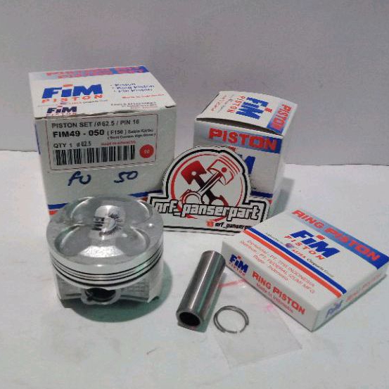 PISTON KIT SEHER SET RING SUZUKI SATRIA FU 150 OS/OVER SIZE STANDAR/ 50/100/150/200 (62/ 62,5/63/63,