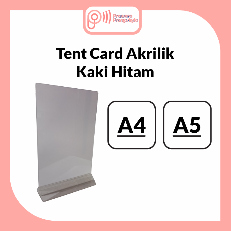 Akrilik Kaki Segitiga / Tent Holder Kaki Segitiga / Tent Card Kaki Segitiga / Akrilik Display Kaki S