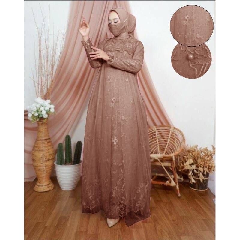 MAXI AULIA /GAMIS TILLE MUTIARA IMPORT /GAMIS FREE MASKER /GAMIS KONDANGAN /GAMIS UNDANGAN /GAMIS LEBARAN