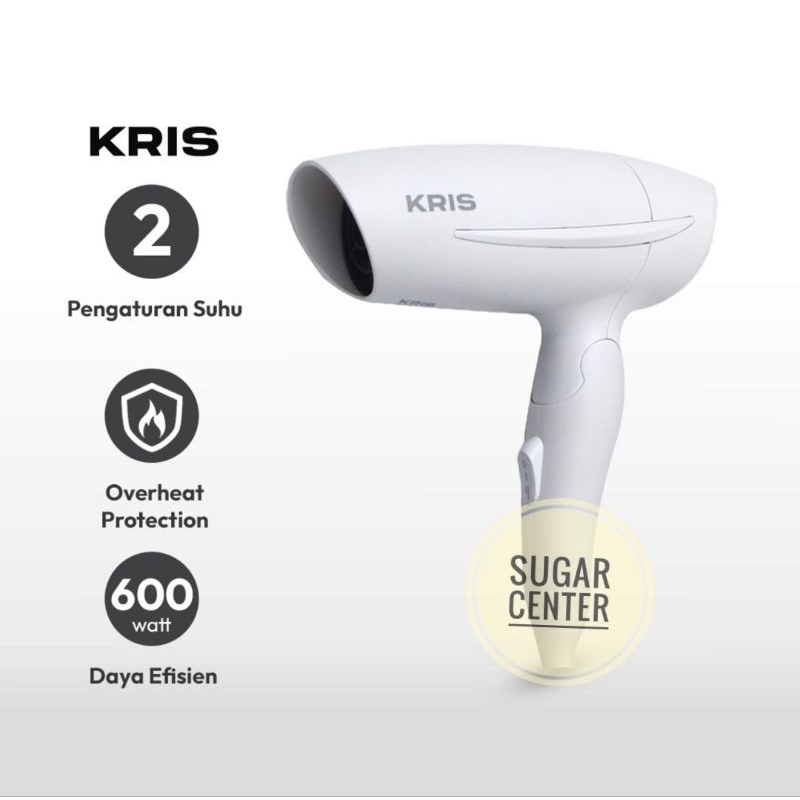 Kris Hair Dryer Travel 600 Watt/Hair Dryer Traveling/Hair Dryer Design Stylish/Travel Hair Dryer Ori