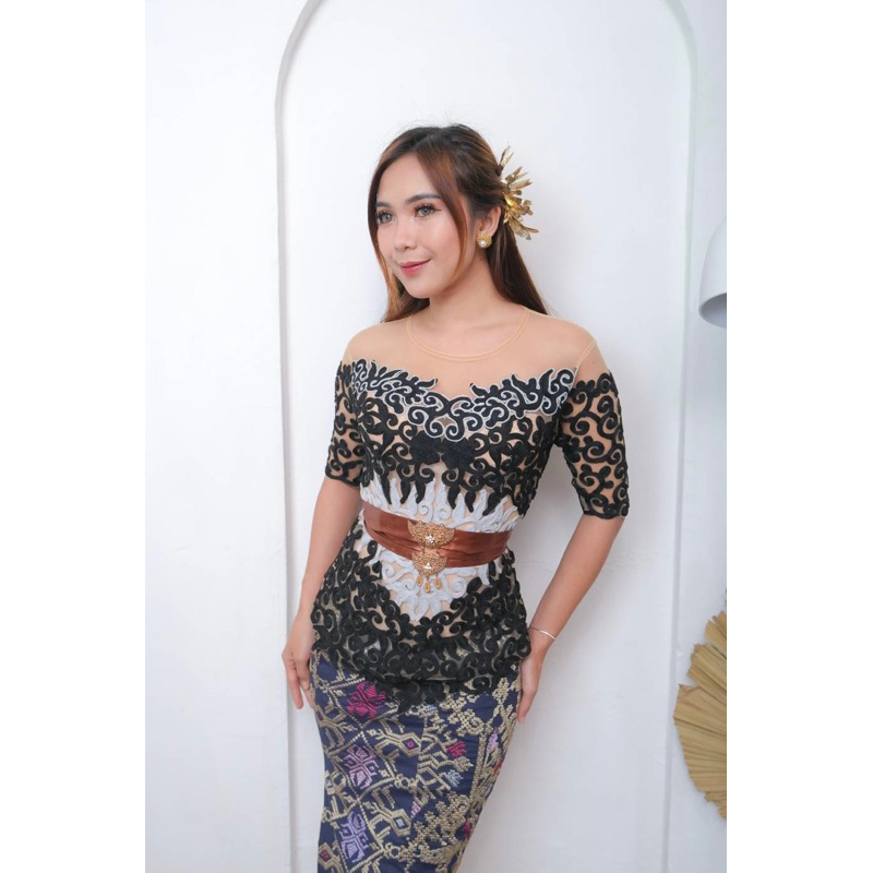 Set Kebaya ~ One Set Kebaya kondangan pesta wisuda ~ Setelan Kebaya Bali ( kebaya + kamen/rok + selendang sabuk)