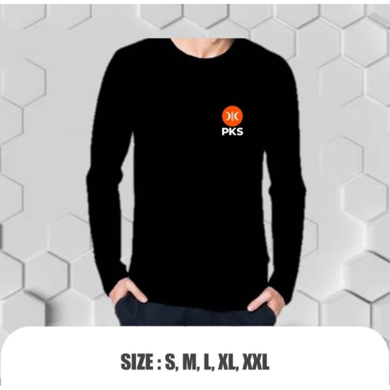 KAOS LENGAN PANJANG PARTAI PKS SIMPEL DADA