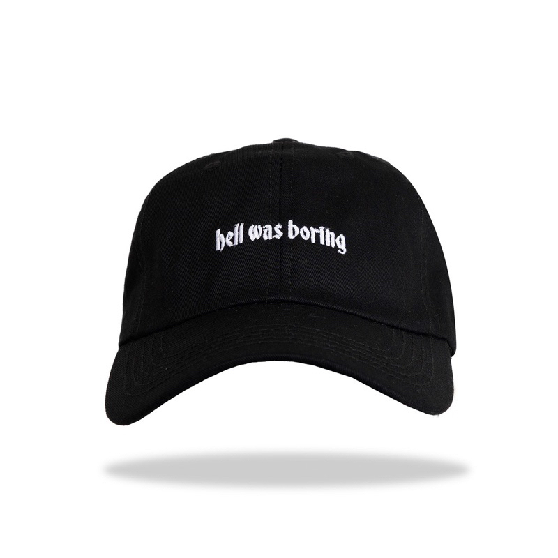 Topi Moxie Baseball Cap Hell Was Boring Black