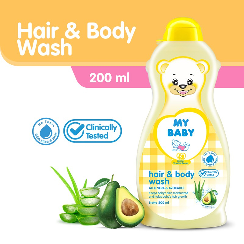 MY BABY HAIR &amp; BODY WASH / My Baby Hair and Body Wash Aloe Vera &amp; Avocado 200 mL