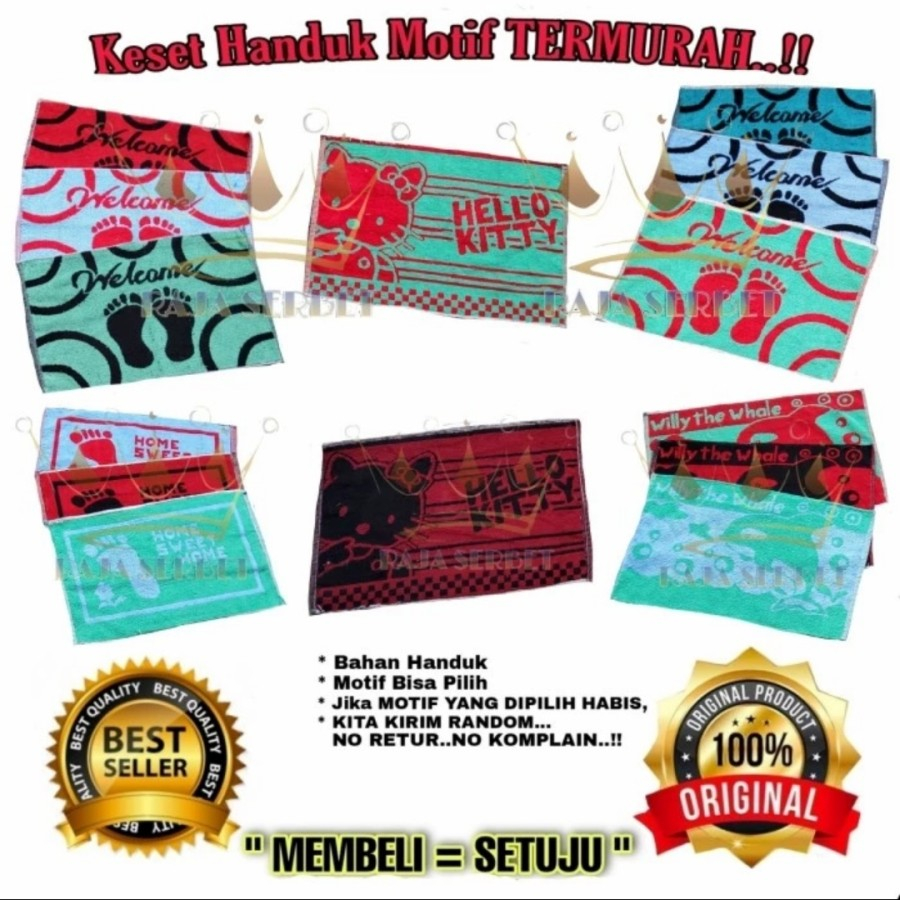 Keset Kaki Handuk Serap Air Kesetan Slip Foot Towel Mat Hotel Dekorasi