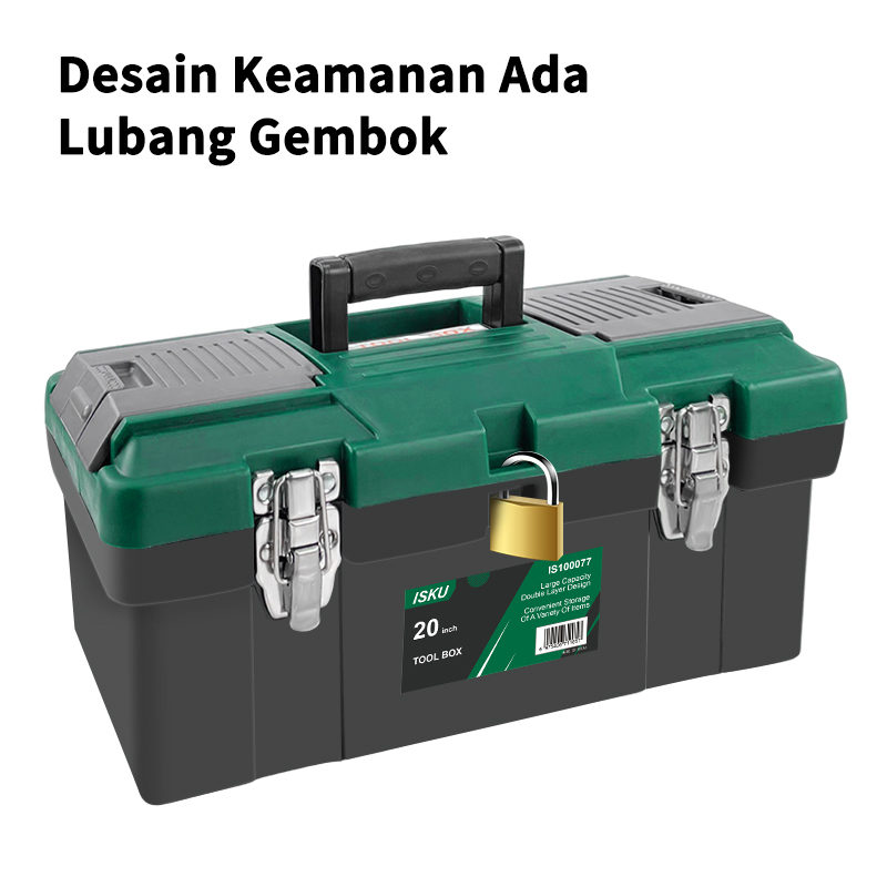 ISKU Tool Box 14inch 17inch 19inch - PP Tahan Box Perkakas Serbaguna  Tool box ABS 14&quot; 17&quot; 19&quot;