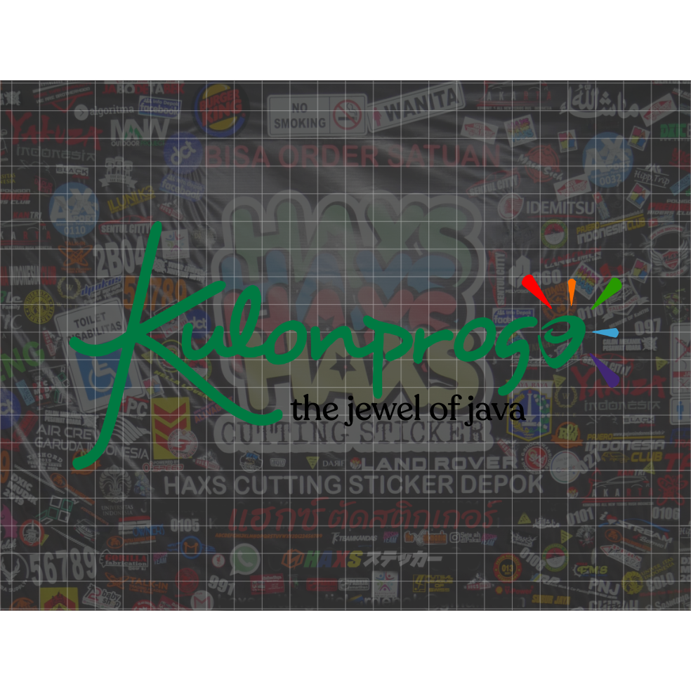 Cutting Sticker Kulonprogo v2 Ukuran 20 Cm Untuk Mobil